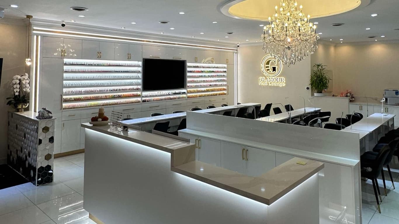Glamour Nail Lounge Richmond Hill luxury nail salon interior
