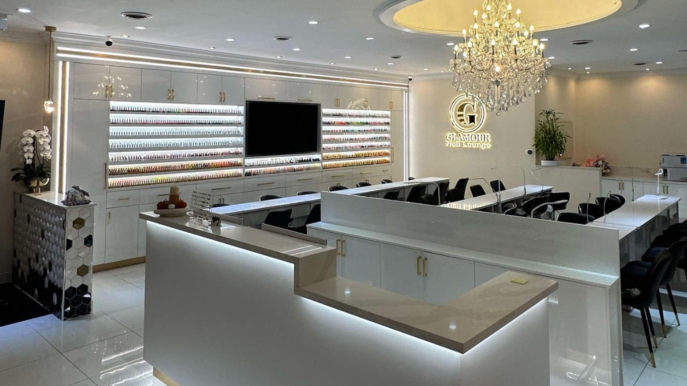 Glamour Nail Lounge Richmond Hill luxury nail salon interior